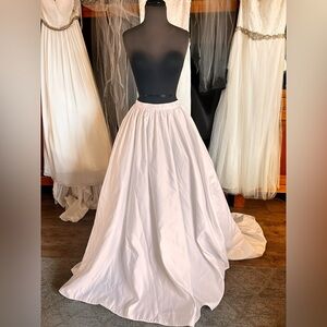 Full-Length Satin Bridal Skirt in Soft Blush